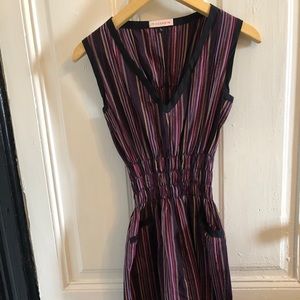 Vintage inspired cotton striped dress.